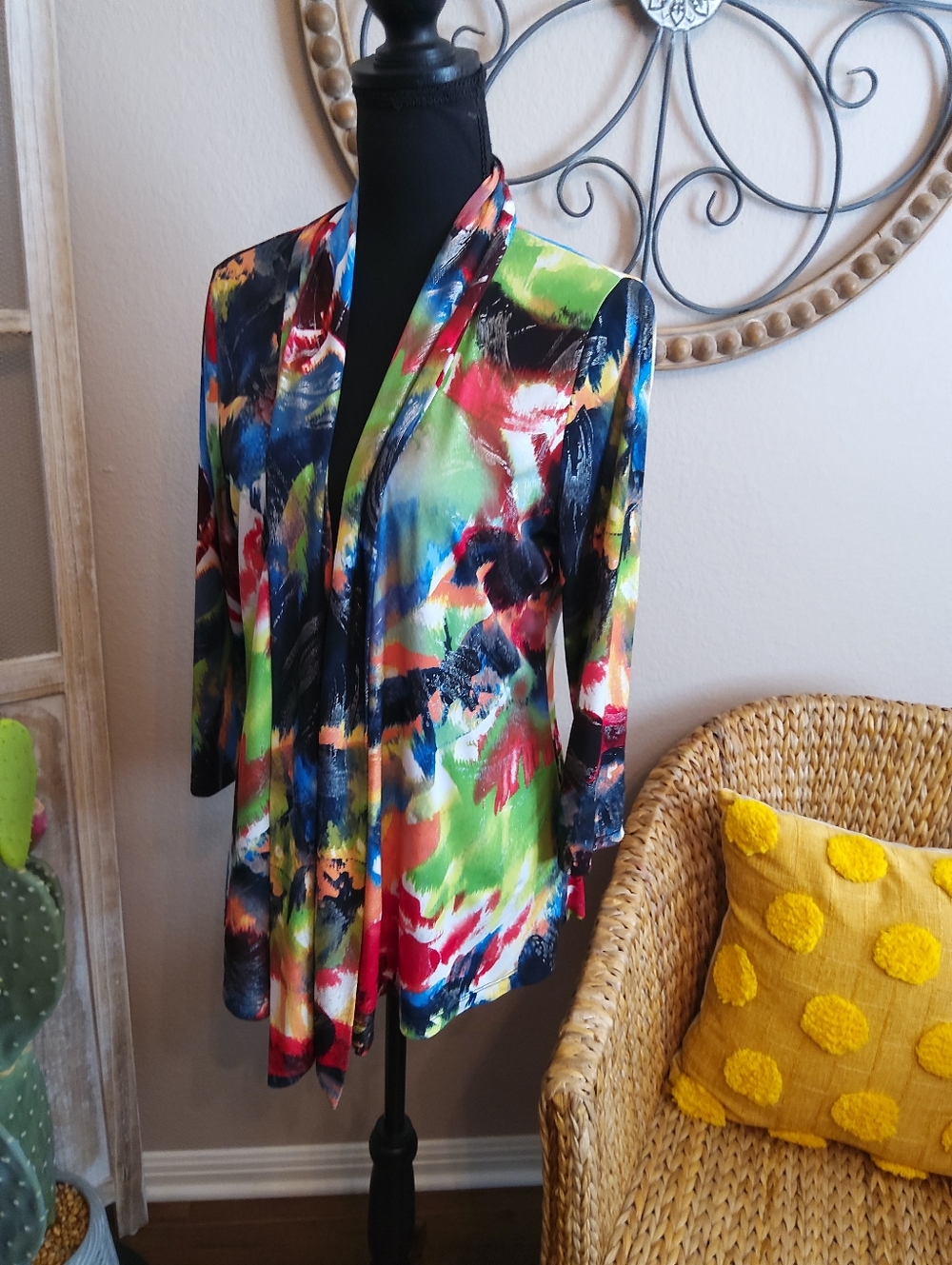 Peter Nygård Multicolor Abstract Drape Cardigan - Picture 3 of 9